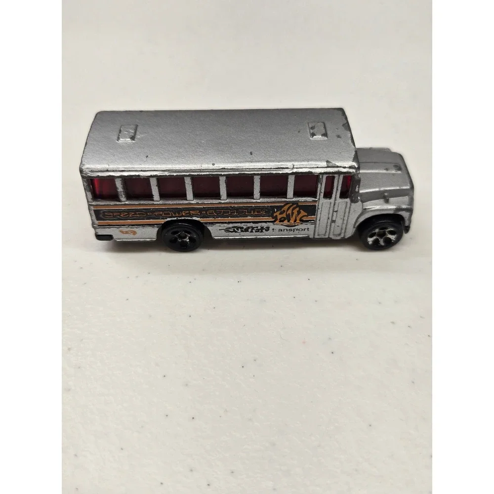 Hot Wheels School Bus Silver‎ Speed Power Attitude 1988 Diecast Toy Car Malaysia